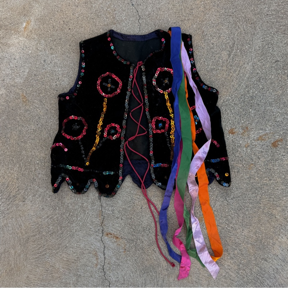 Vintage 1940s Hungarian Folk Corset Vest